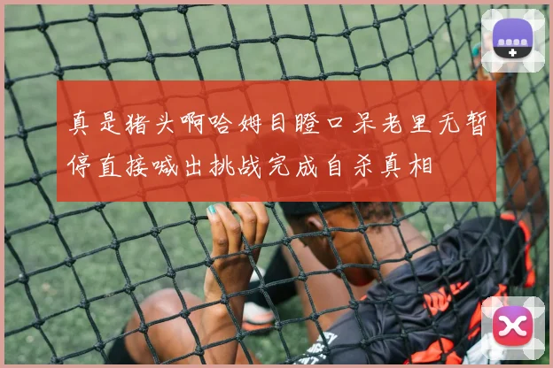 真是猪头啊哈姆目瞪口呆老里无暂停直接喊出挑战完成自杀真相